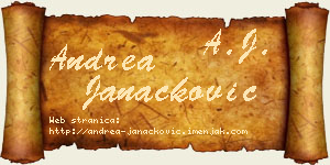 Andrea Janaćković vizit kartica
